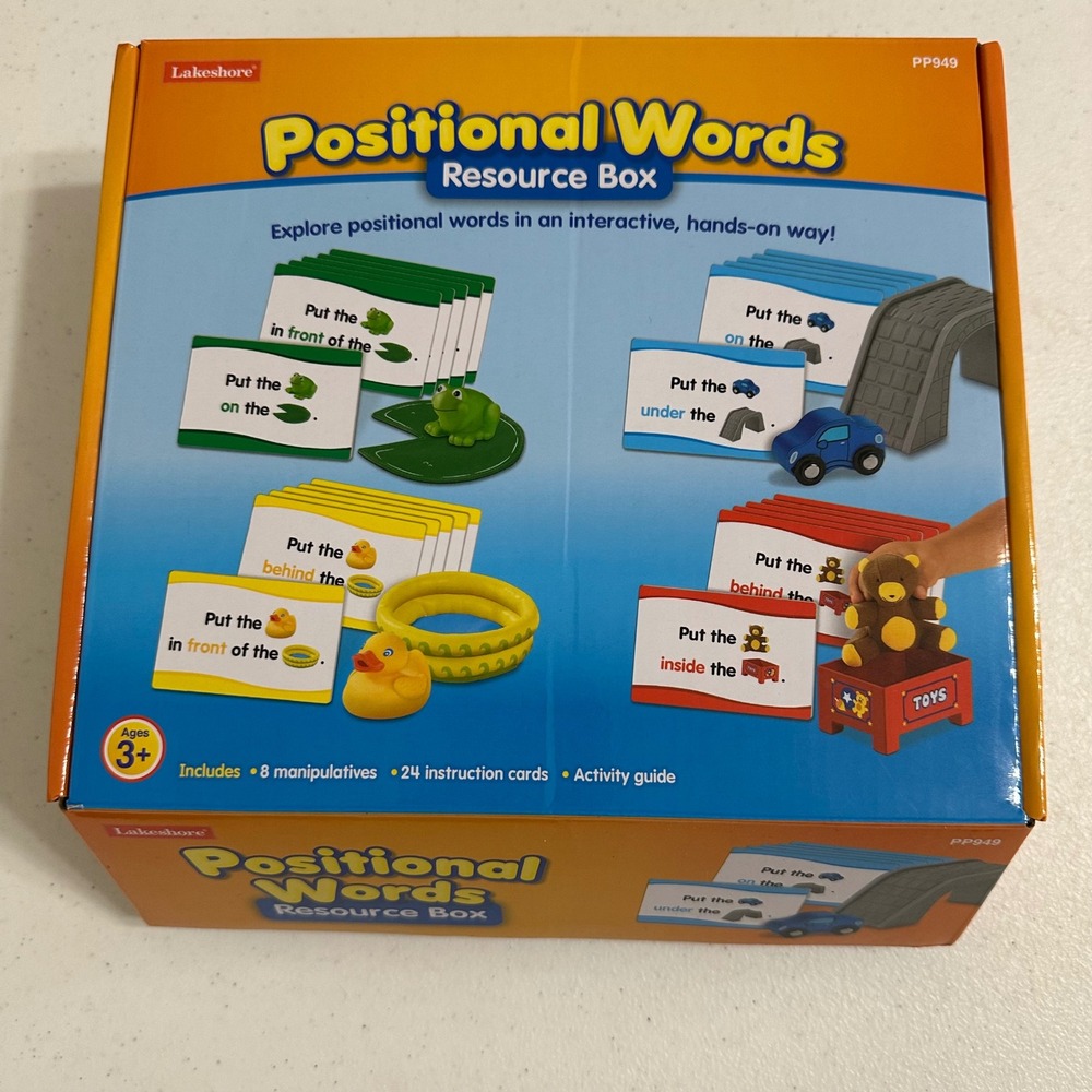 Lakeshore Positional Words Resource Box ESL Montessori Educational Learning Toy